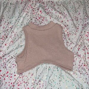 Women's Tan Sleeveless Knit Top
